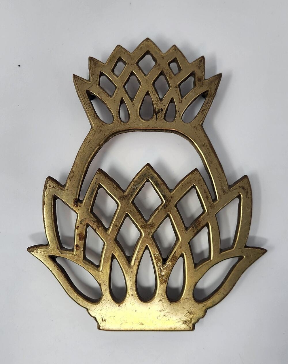 Brass Pineapple Trivet | Metalcraft | Copyright 1976